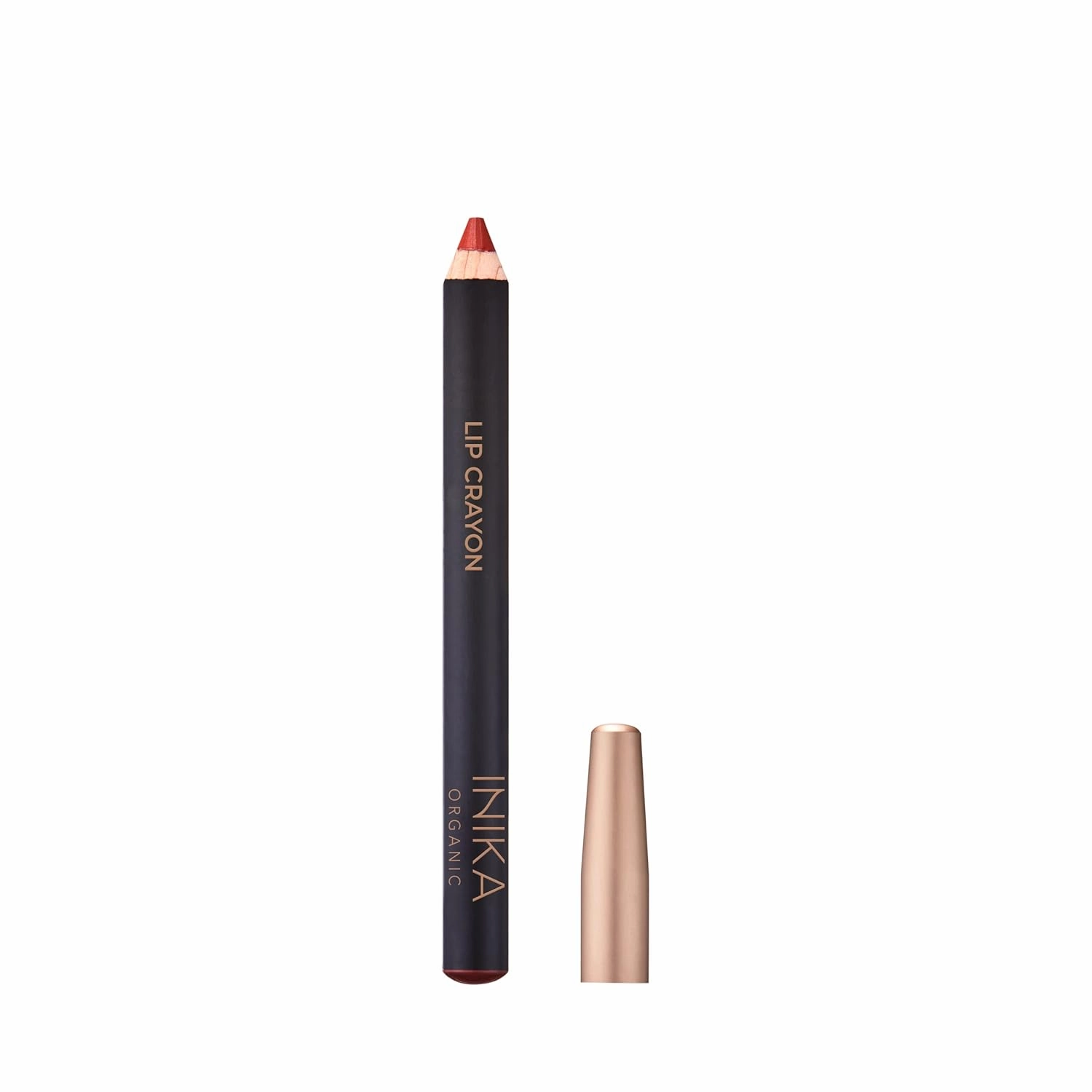 INIKA Organic Long Lasting Lipstick Crayon with Vegan Lipstick and Organic Lip Liner, Hypoallergenic, Cruelty-Free, Matte Finish, Enriched with Vitamin E and Coconut Oil, Chilli Red, 3 g