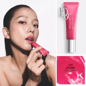 JISOO X Dior Addict Lip Glow Butter 24-Hour Hydrating Shine Lip Treatment - Peptide   Ceramide