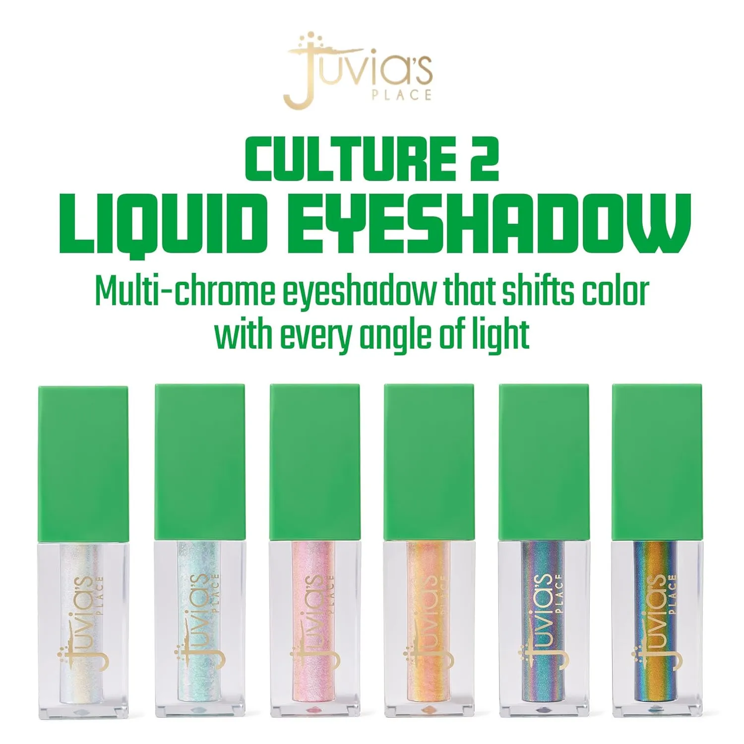 Juvia's Place Liquid Eyeshadow Culture 2 Wazobia - Glitter, Multichrome, Metallic Eye Shimmer, Iridescent Sparkly Eyeshadow
