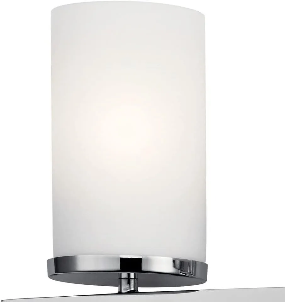 Kichler Crosby 31" 4 Light Vanity Light Satin Etched Cased Opal Olde Bronze®