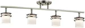 Kichler Hendrik 30" 4 Light Rail Light with Satin Etched Cased Opal Brushed Nickel