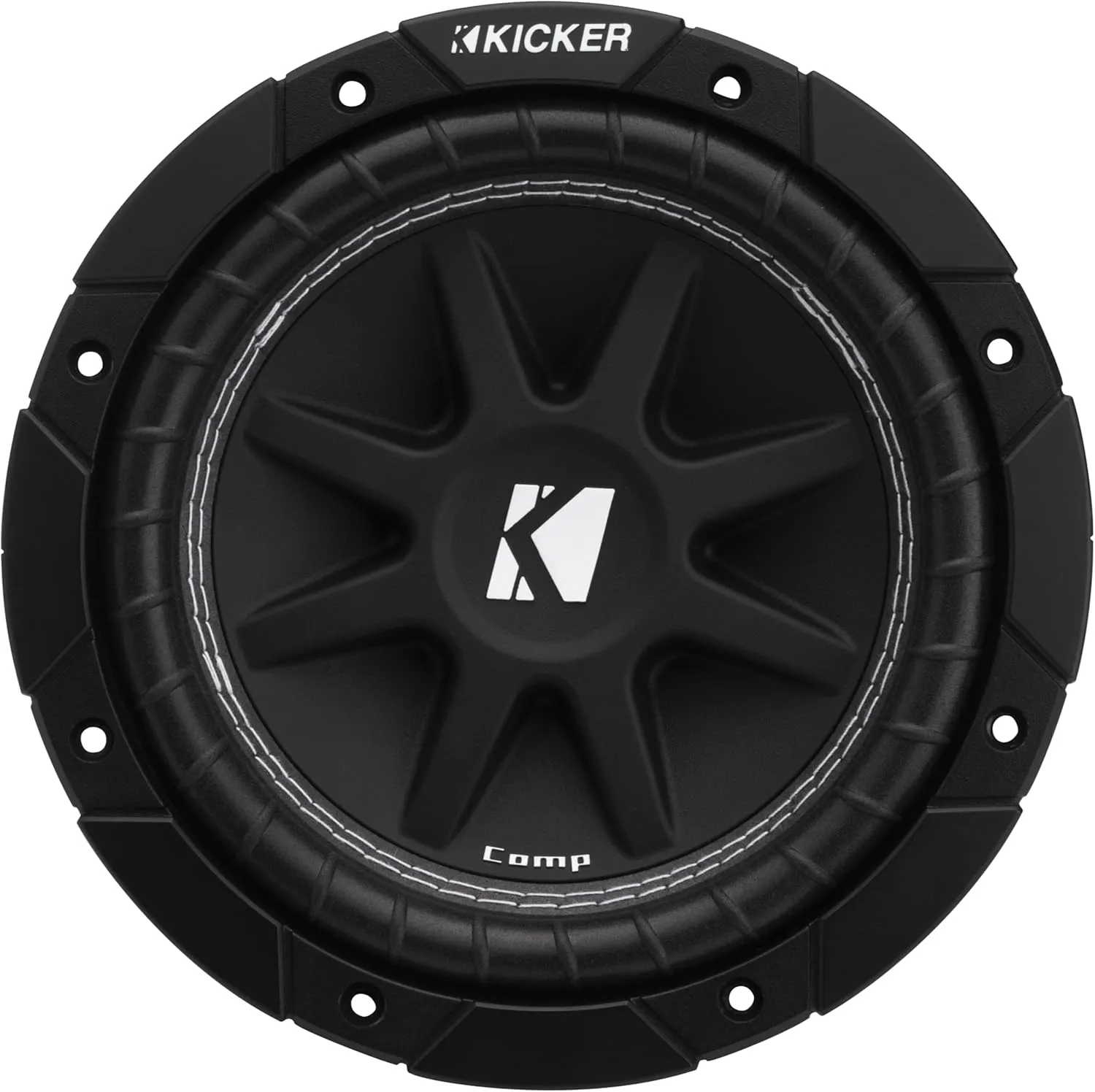 Kicker 43C84 Comp 8" Subwoofer, Single Voice Coil, 4-Ohm
