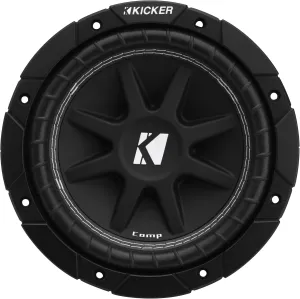 Kicker 43C84 Comp 8" Subwoofer, Single Voice Coil, 4-Ohm