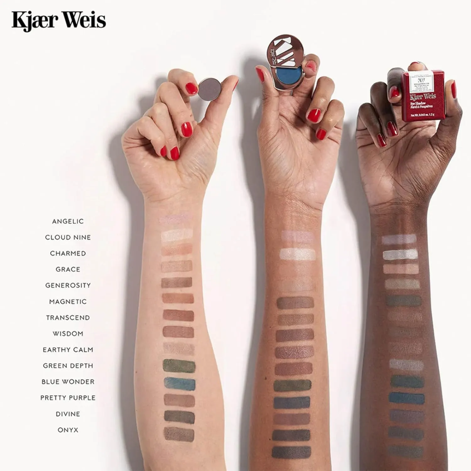 Kjaer Weis Powder Eye Shadow. Highly Pigmented Blue Eyeshadow with Organic Ingredients. Blendable Eye Shadow for Long Lasting Eye Makeup. Cruelty Free Clean Makeup
