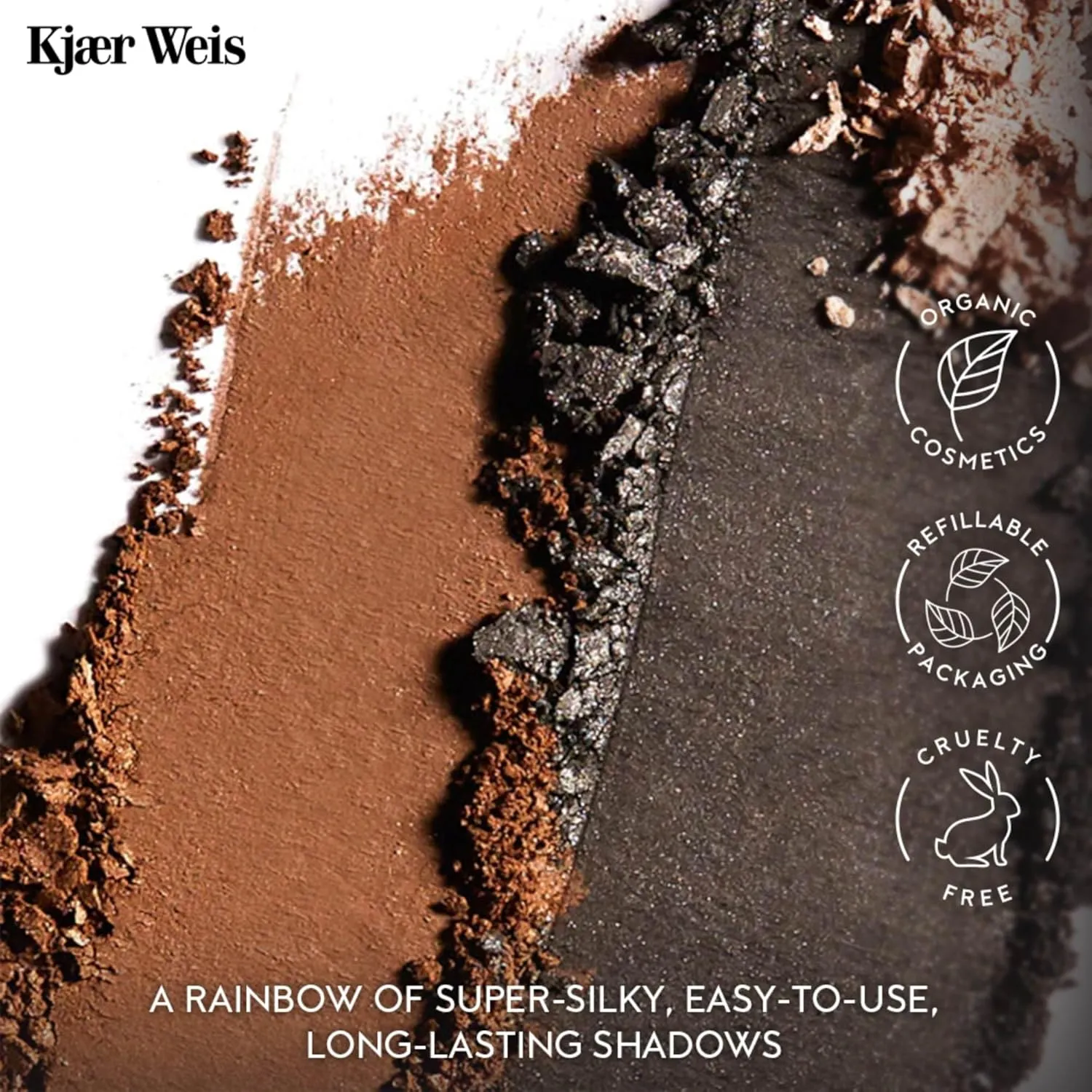 Kjaer Weis Powder Eye Shadow. Highly Pigmented Blue Eyeshadow with Organic Ingredients. Blendable Eye Shadow for Long Lasting Eye Makeup. Cruelty Free Clean Makeup