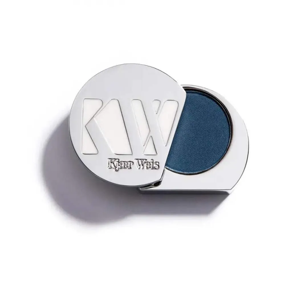 Kjaer Weis Powder Eye Shadow. Highly Pigmented Blue Eyeshadow with Organic Ingredients. Blendable Eye Shadow for Long Lasting Eye Makeup. Cruelty Free Clean Makeup