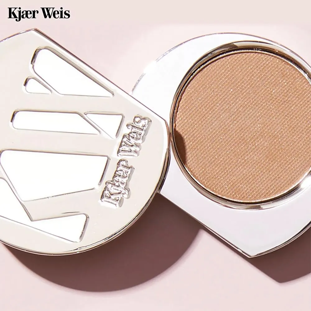 Kjaer Weis Powder Eye Shadow. Highly Pigmented Blue Eyeshadow with Organic Ingredients. Blendable Eye Shadow for Long Lasting Eye Makeup. Cruelty Free Clean Makeup