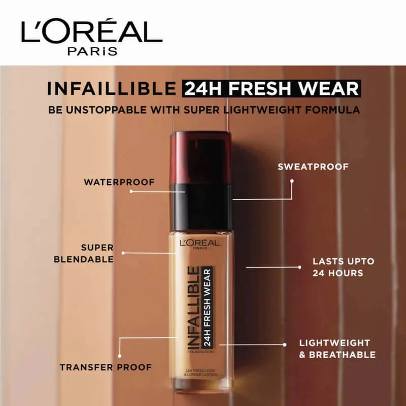 L’Oreal Paris Infallible 24H Fresh Wear Foundation 120 Vanilla
