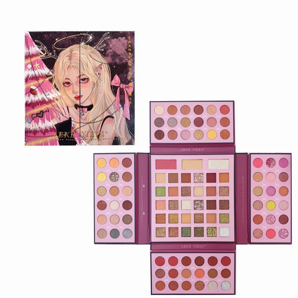 LAKSMI Highly Pigmented Eye Makeup Palette, Matte Shimmer Metallic 105-Color Eyeshadow Palette, Long Lasting BlendableEye Shadows Cosmetics Gift Kit, Suitable for Various Occasions (Pink)