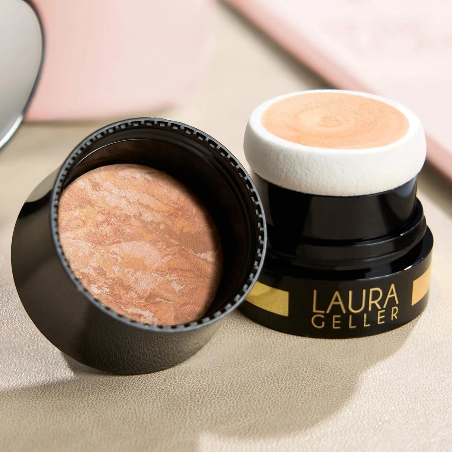LAURA GELLER NEW YORK Baked Balance-n-Glow To Go Travel Size Illuminating Foundation (03 Light, 0.05 Ounce (Pack of 1))