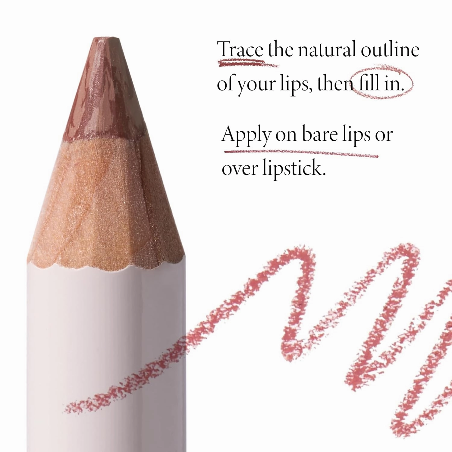 LAURA GELLER NEW YORK Marble Lips Multidimensional Liner, Poetic Pink - Marbleized Smooth Glide Sharpenable Lip Liner for Fuller Lips