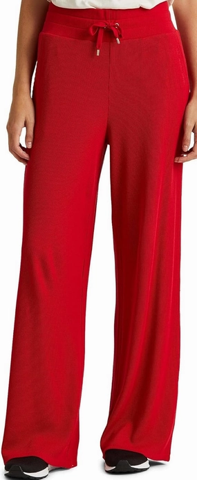 Lauren Ralph Lauren Plus-Size Thermal Waffle-Knit Sweatpant Lipstick Red 1X
