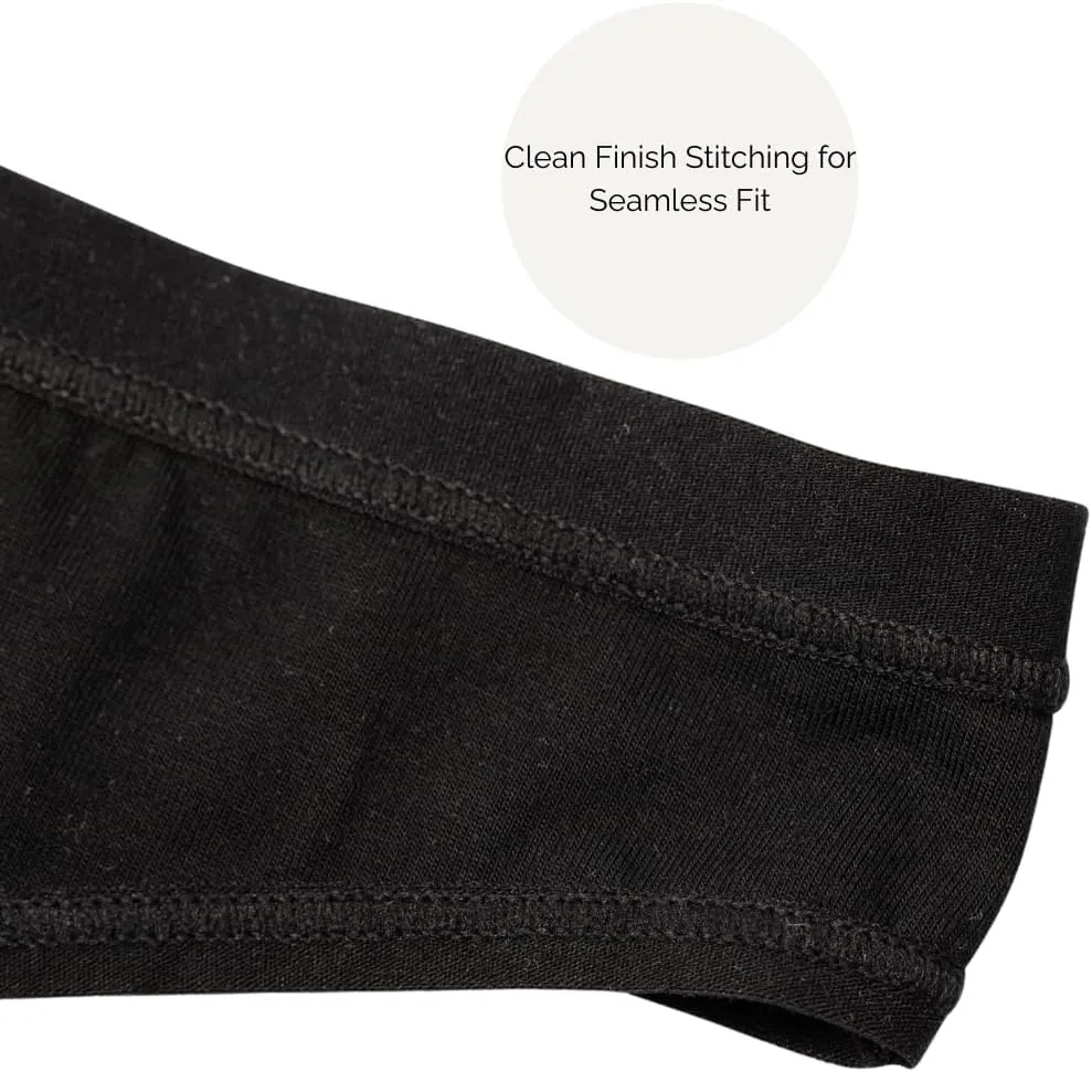 Leisure Pursuit Women’s Modal Thong Underwear – Soft Stretch Tanga Panties, Lightweight & Breathable – 6-Pack Basics