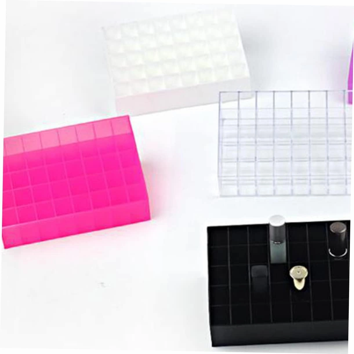 Lip Gloss Holder 40 Box Acrylic Storage Box Drawer Organizer for Makeup Plastic Organizer Box Lipstick Organizer Case Cosmetic Display Cases Lipstick Storage Case Shelf Pink