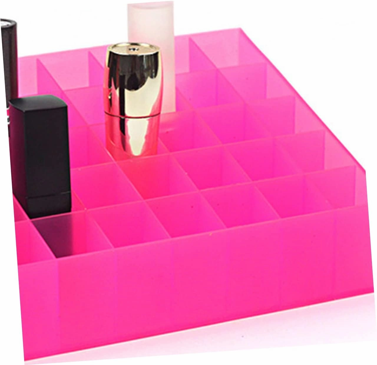 Lip Gloss Holder 40 Box Acrylic Storage Box Drawer Organizer for Makeup Plastic Organizer Box Lipstick Organizer Case Cosmetic Display Cases Lipstick Storage Case Shelf Pink