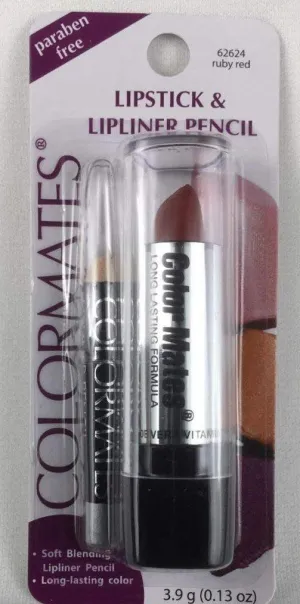 Lipstick & Lipliner Ruby Red (pack of 8)