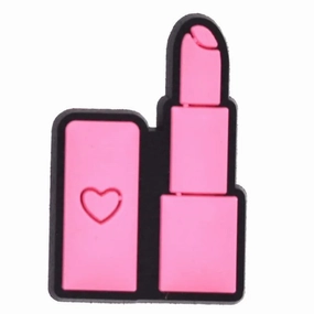 Lipstick Pink Charm Shoe Charm