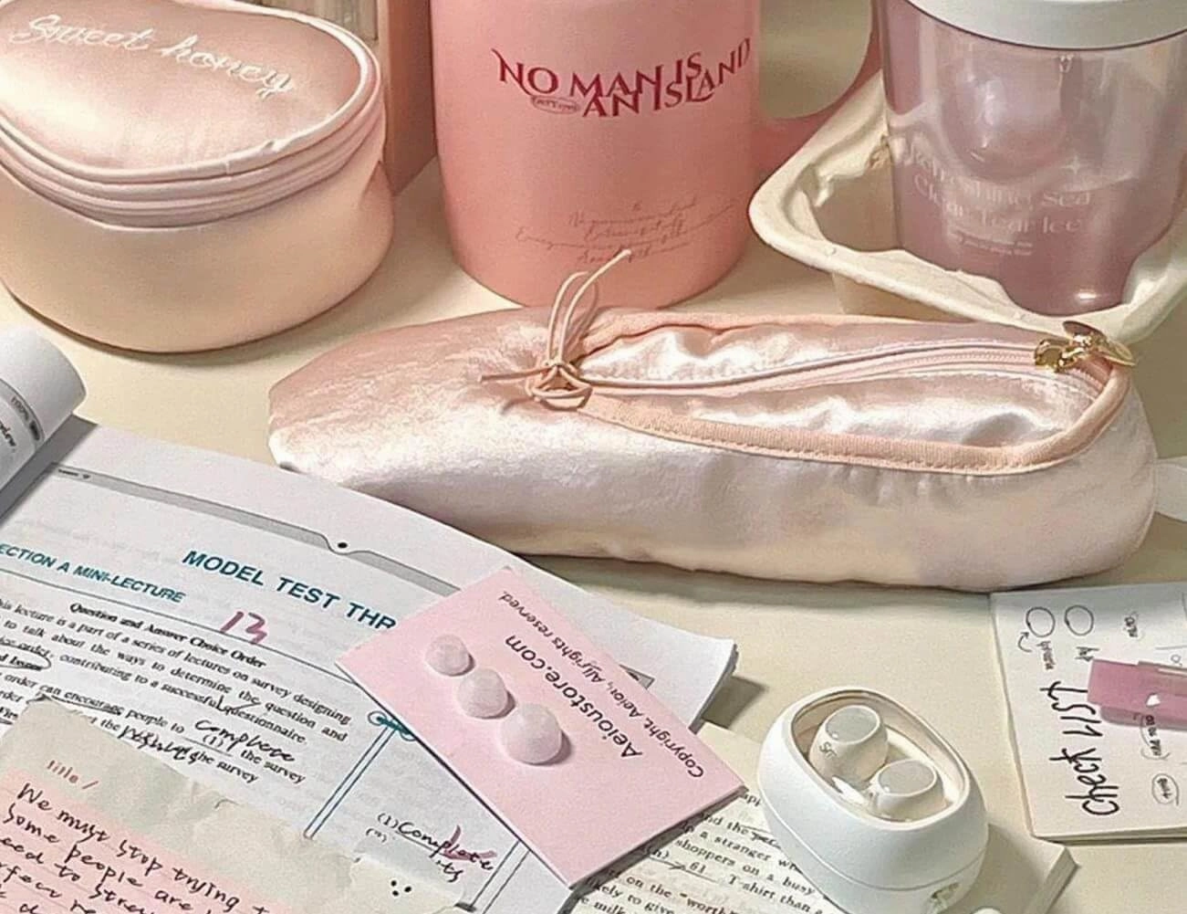 Litex Ballet Slipper Makeup Bag，Small Cosmetic Bag for Trip Portable Cosmetic Travel Bag, Suitable for Storing Lipstick, Eyebrow and Eyeliner, Gift for Dancers Cosmetic Organizer Bag (Rose Pink 2pcs)