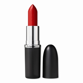 MAC M·A·Cximal Sleek Satin Lipstick, Left on Red, 0.12 Ounces