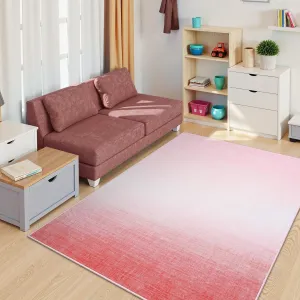 Machine Washable 5x7 Area Rugs for Living Room Ombre, Non Slip Pink Soft Low Pile Abstract Modern Cute Girls Rugs for Bedroom Indoor, Large Carpet Playroom Nusrery Kids Dining Office Room Rugs