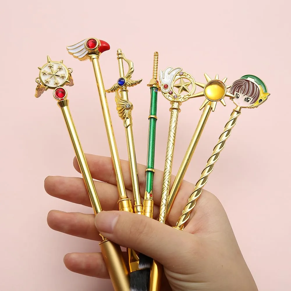 Magic Sakura Makeup Brushes Set - 8pcs Cosmetic Makeup Brush Set Professional Tool Kit Set Pink Drawstring Bag Included (NEW 7Pcs)