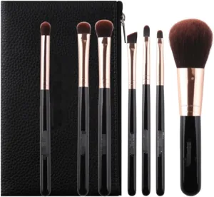 Make Up Brushes Set Makeup Brush Set 7-Piece Facial Contour Brush Comes with A Brush Bag for Easy Brush Storage Makeup Tools Set(Pink)
