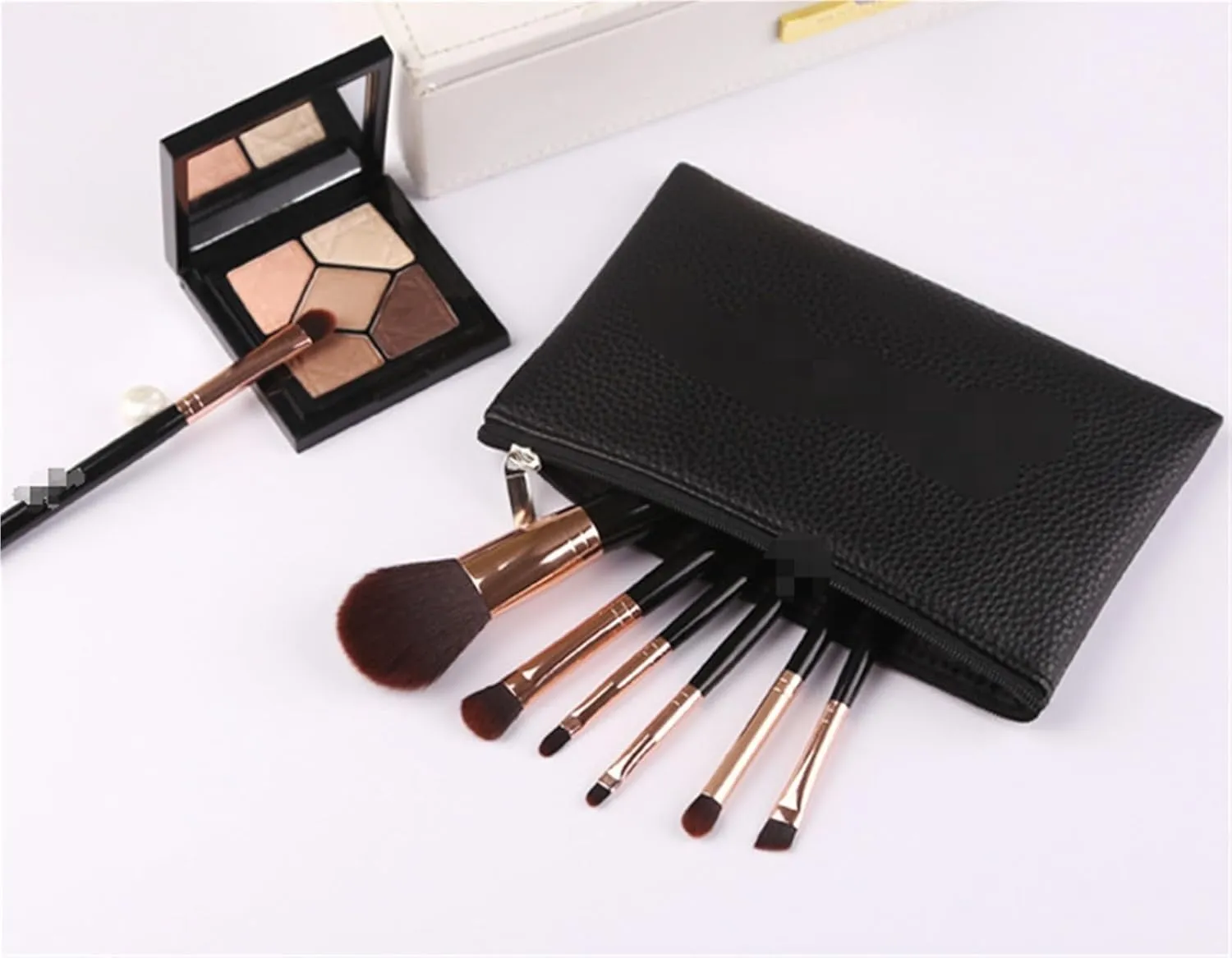 Make Up Brushes Set Makeup Brush Set 7-Piece Facial Contour Brush Comes with A Brush Bag for Easy Brush Storage Makeup Tools Set(Pink)