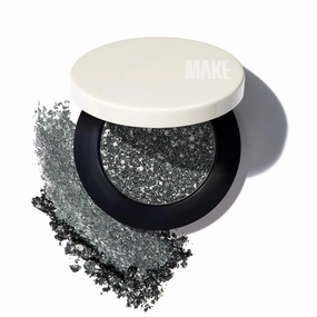 MAKE Beauty Multi-Chromatic Eye Shadow. Metal Reflecting Luminous Foil Finish Creamy, Buildable, Dimensional Long-wear, Crease-proof Powder Eyeshadow, Multichrome Shade - Stardust, Emerald Green