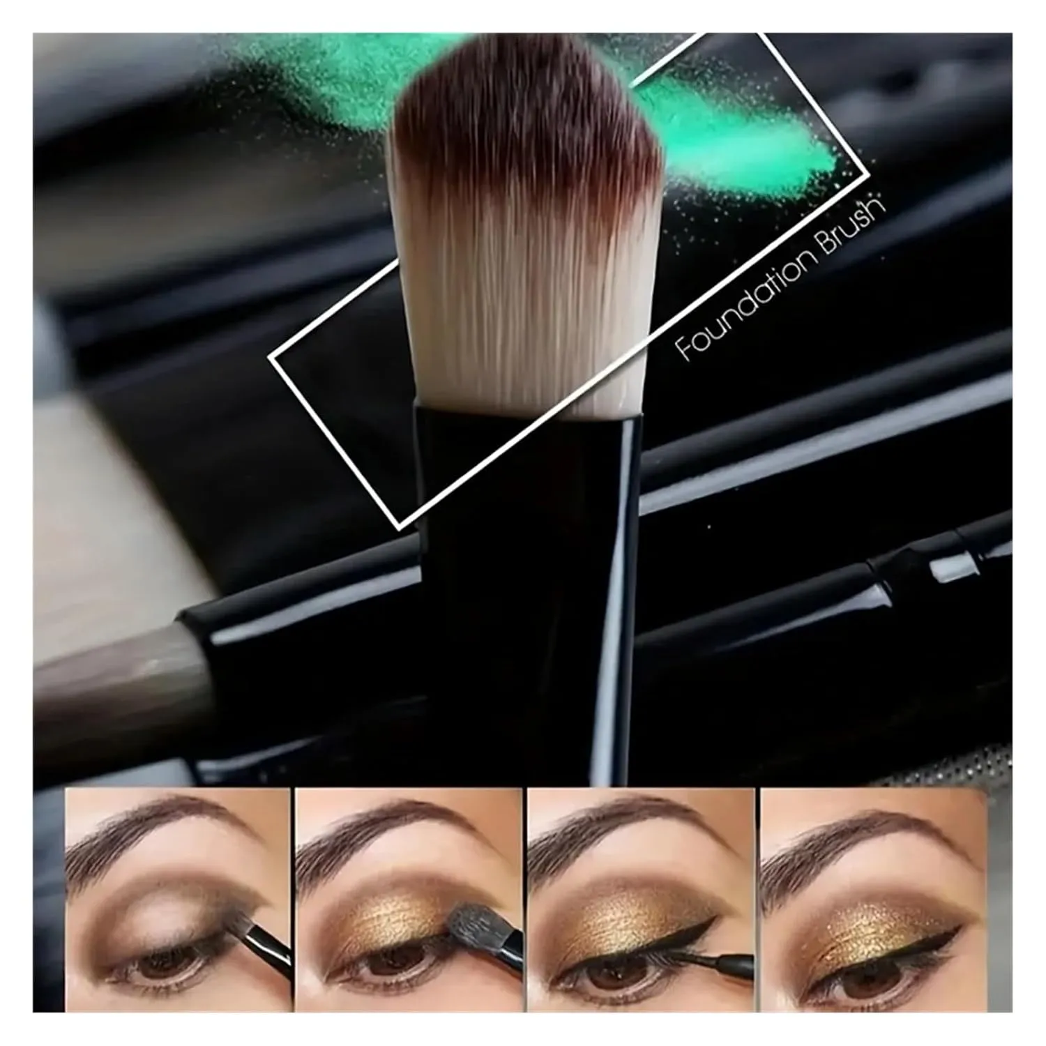 Makeup Brushes 20pcs Eyeshadow Professional Women Cosmetics Face Brush Eyebrow Eyelash Lip Powder Blush Set Travel Make Up Tools(Blue)