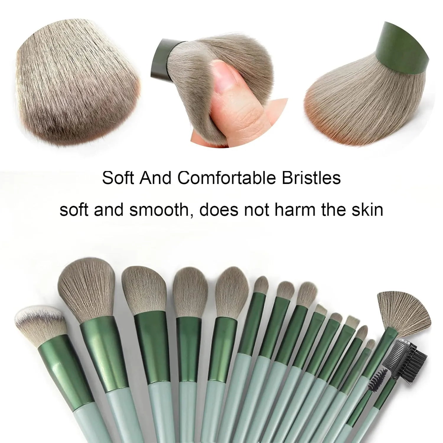 Makeup Brushes 30 Pcs Makeup Kit,Foundation Brush Eyeshadow Brush Make up Brushes Set (Green, 30 Piece Set Large)