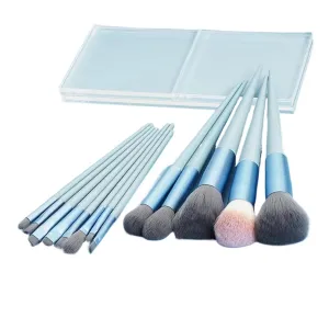 Makeup Brushes Set Make-up for women Cosmetic tool Instruments Professional Eyeshadow Foundation Blush Beauty Cheap complete kit(Blue 13 PCS In Bag)