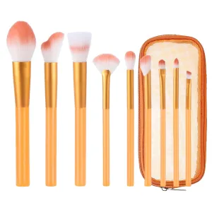 Makeup Brushes with Organizer Bag, 9 Pcs Premium Synthetic Flat Foundation Brush,Concealer Eyeshadow Eyeliner Contour Powder Blending Brush Set,Gifts for Women