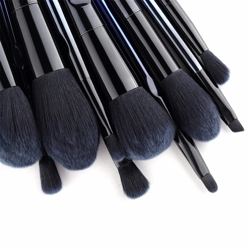 Makeup Brush 10 Pcs Makeup Brushes Synthetic Hair Foundation Blending Brush Tool Powder Eyeshadow Cosmetic Set Case Cosmetic Products(10pcs,Blue)