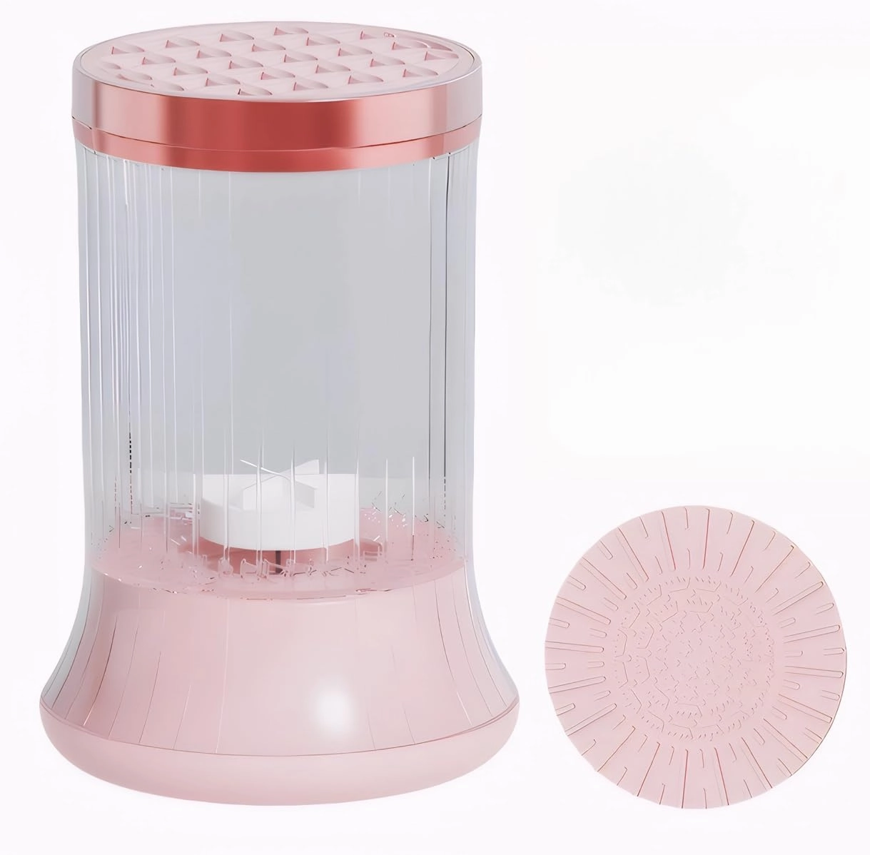 Makeup Brush Cleaner Machine,Makeup Brush Cleaner,Make up Brush Cleaner,7000 Rpm Ensures Thorough Cleaning,Cleans 3-4 Brushes at a Time,Perfect for Makeup Sponges and Brushes(Pink)