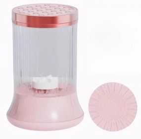 Makeup Brush Cleaner Machine,Makeup Brush Cleaner,Make up Brush Cleaner,7000 Rpm Ensures Thorough Cleaning,Cleans 3-4 Brushes at a Time,Perfect for Makeup Sponges and Brushes(Pink)
