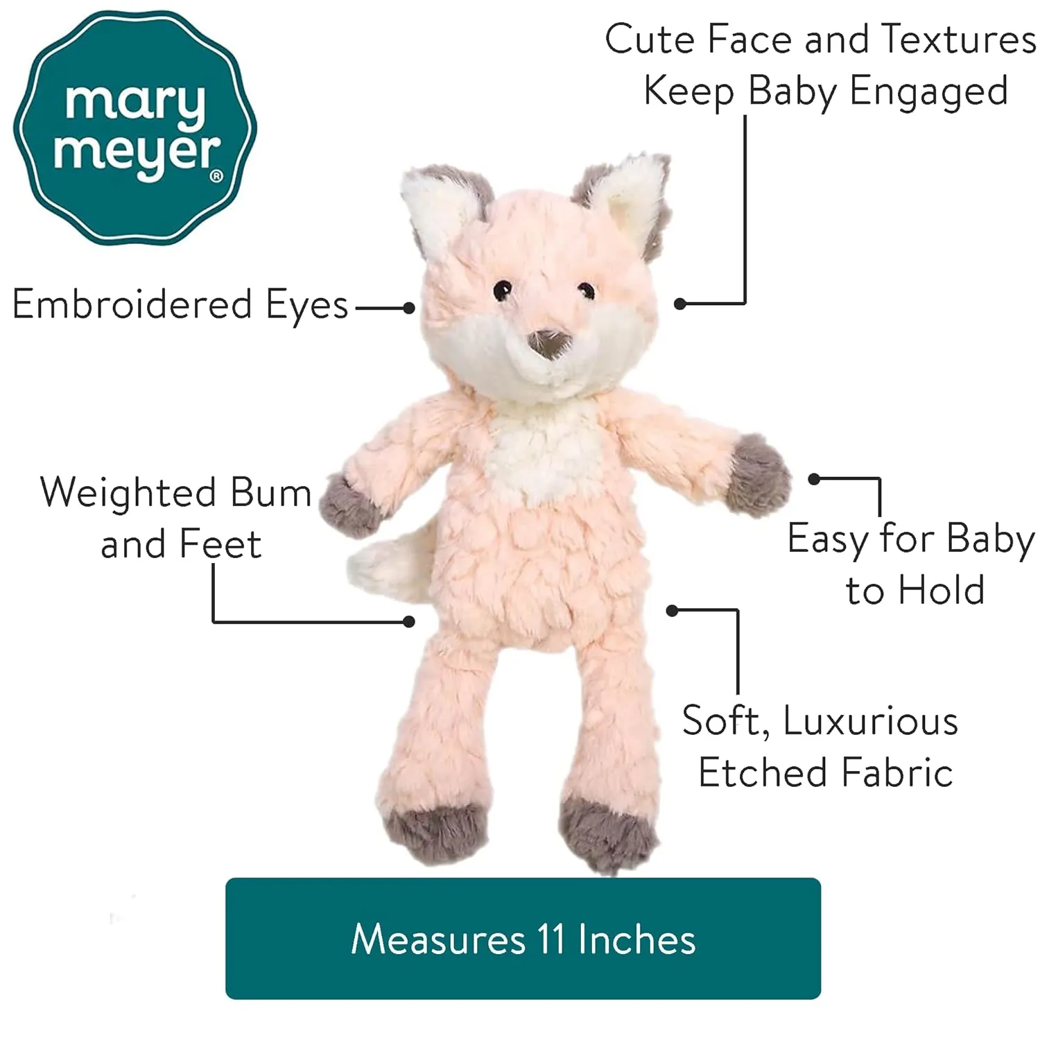 Mary Meyer Putty Nursery Soft Toy, Fox, 11 Inch (Pack of 1)