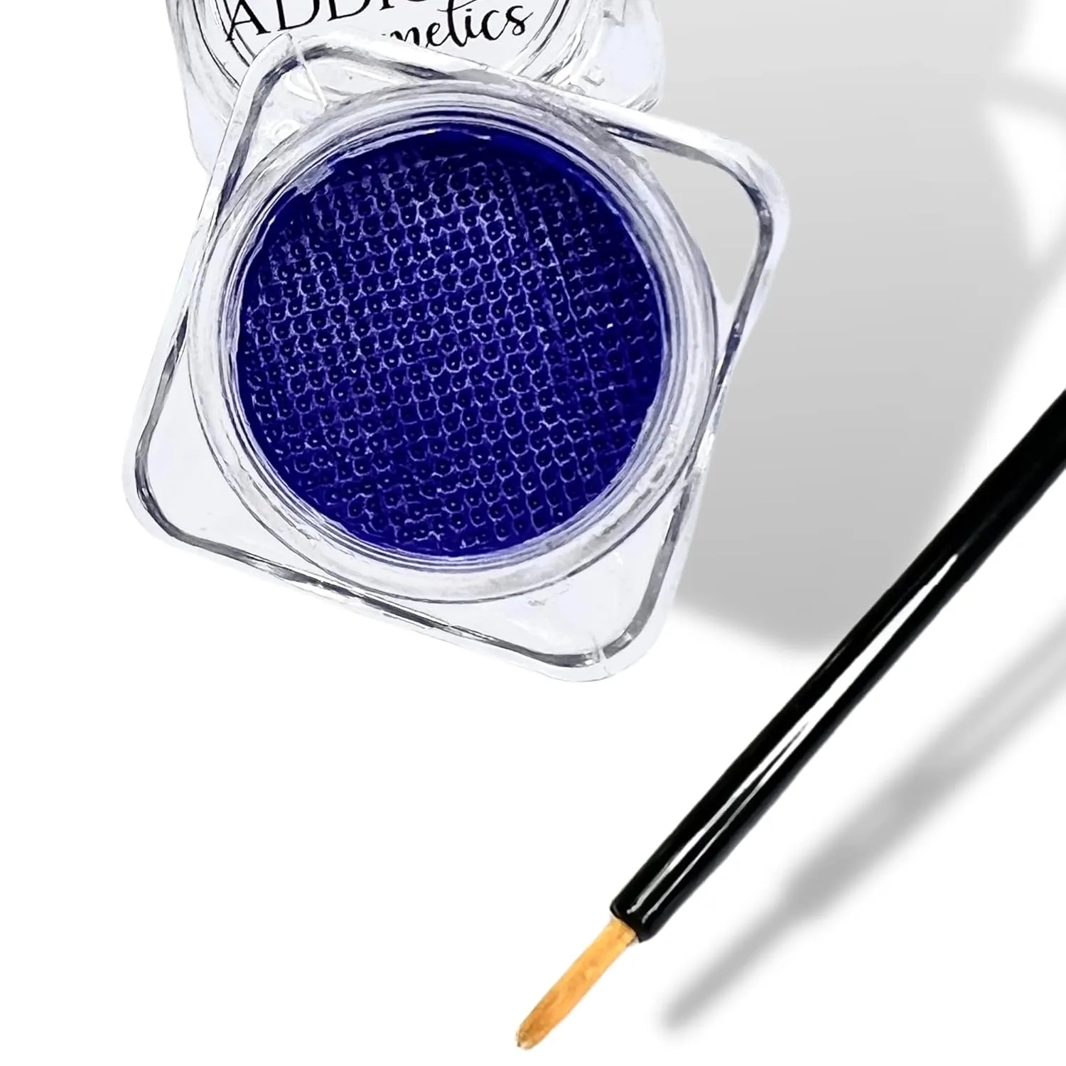 Matte Blue Cake Eyeliner with Applicator Brush - Water Activated Dry Pressed Eyeliner - Long-Lasting, Vibrant Color, Smudge Resistant - Vegan Cruelty Free Paraben Free (Matte Blue)