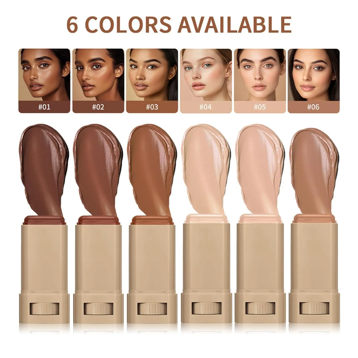 Melambo Skin Tint, Arysia Skin tint, Melambo Foundation, Lushacó Serum Boosted Skin Tint Balm, Foundation Stick, Moisturizing (#02)