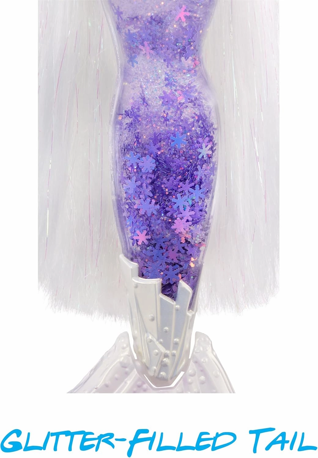 MERMAZE MERMAIDZ™ Winter Waves Crystabella™ Mermaid Fashion Doll with Color Change Fin, Glitter-Filled Tail and Accessories