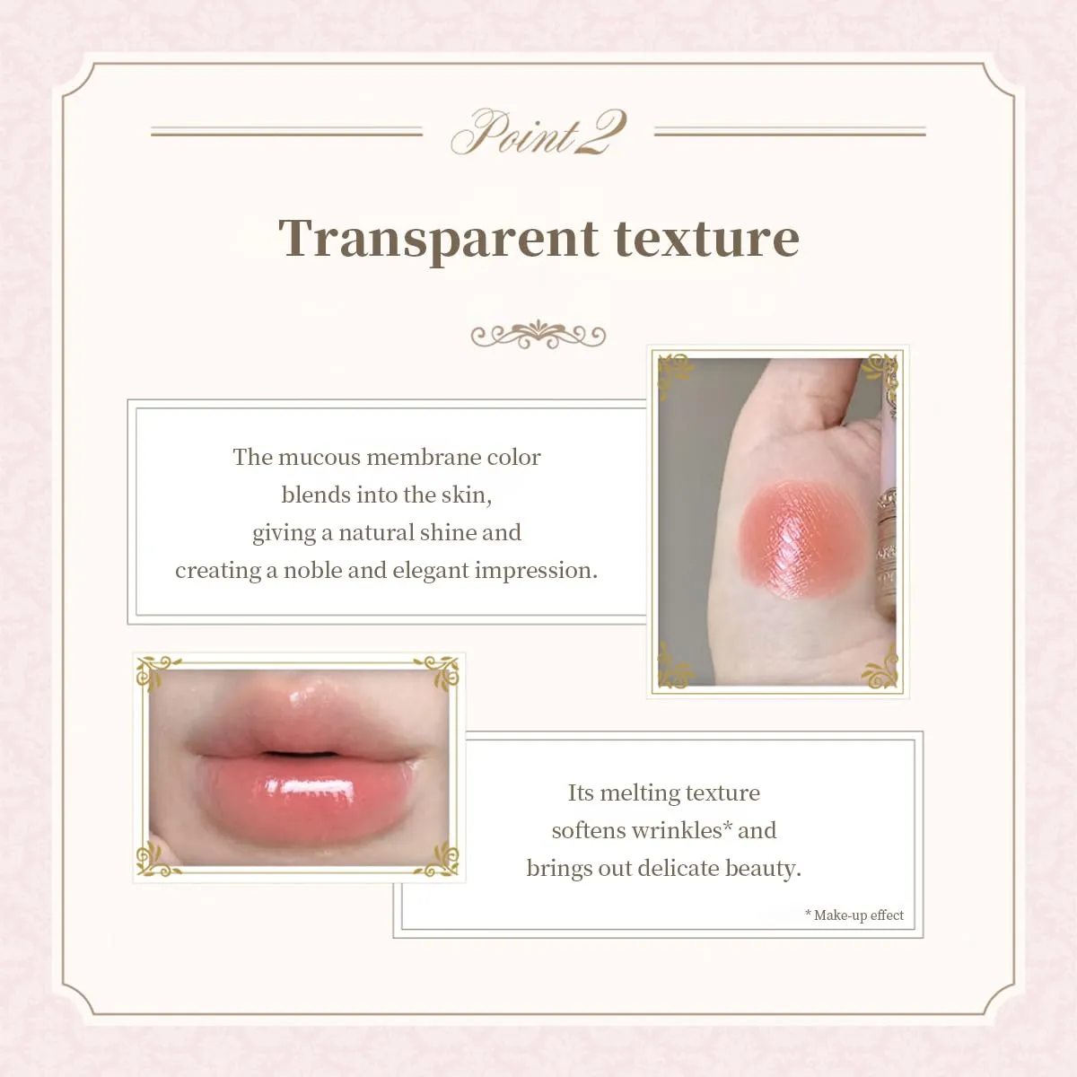 Millefee Antoinette Melting Rouge Lipstick, Highly Moisturizing, Transparent, Yeve, Brevet, Gift, Present, Carving Lip, Melting Texture, Fragrant, MilleFee (05 Apple Glaze)