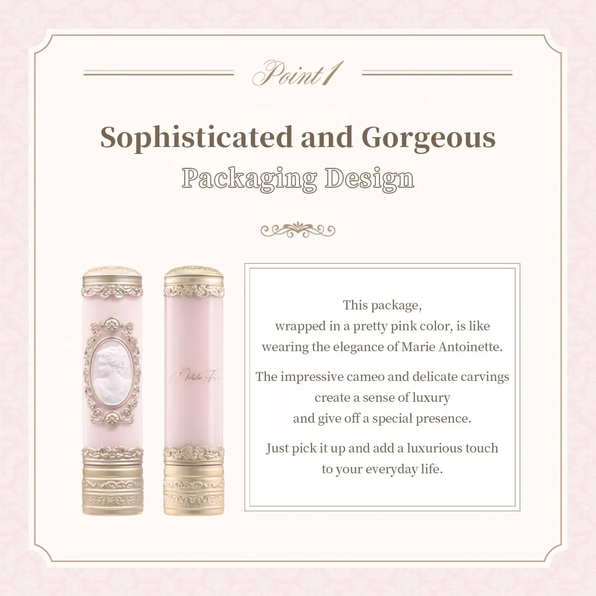 Millefee Antoinette Melting Rouge Lipstick, Highly Moisturizing, Transparent, Yeve, Brevet, Gift, Present, Carving Lip, Melting Texture, Fragrant, MilleFee (05 Apple Glaze)