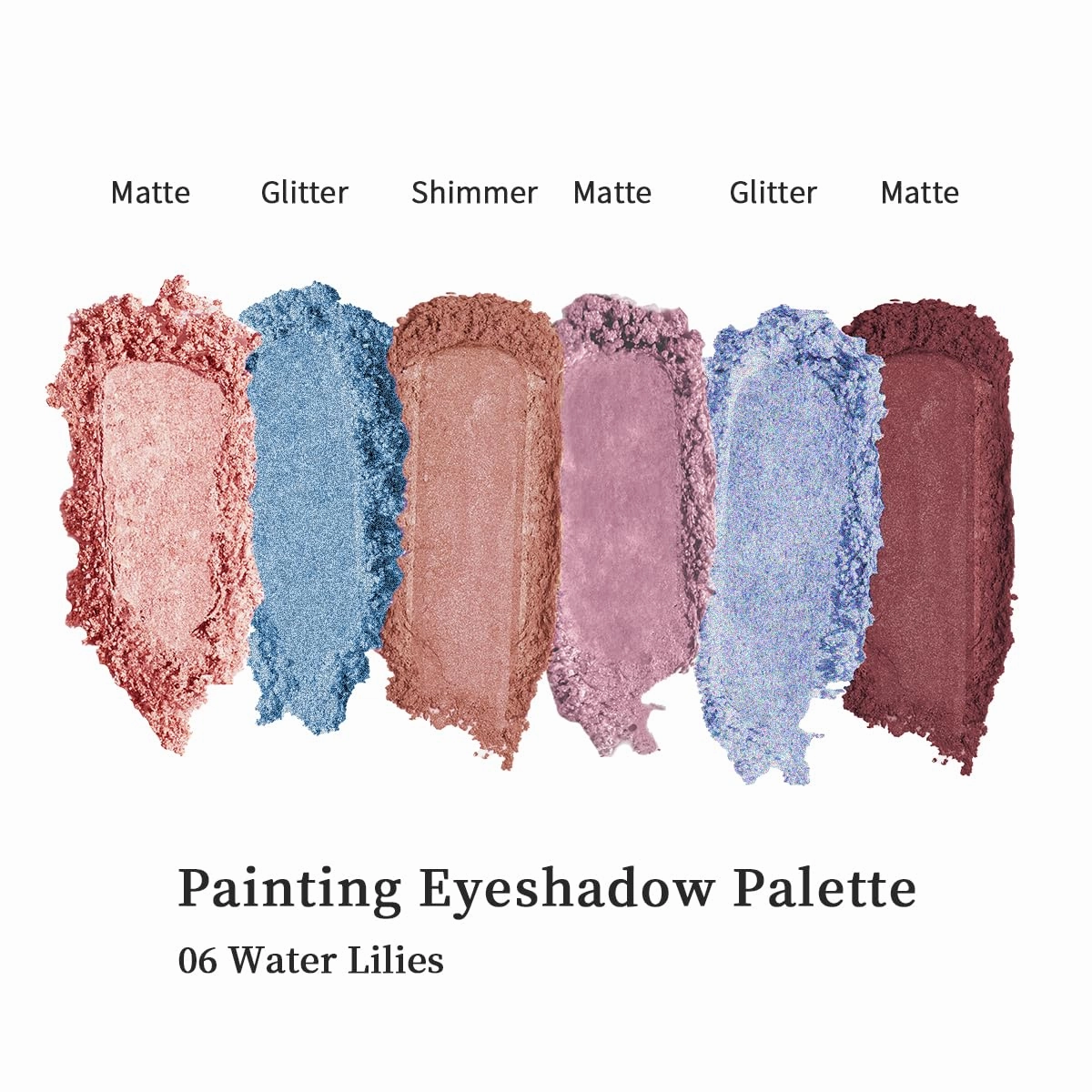 MilleFee Painting Eyeshadow Palette (06 Water Lilies), Eyeshadow Palette, Cool Deep, Cruelty-Free