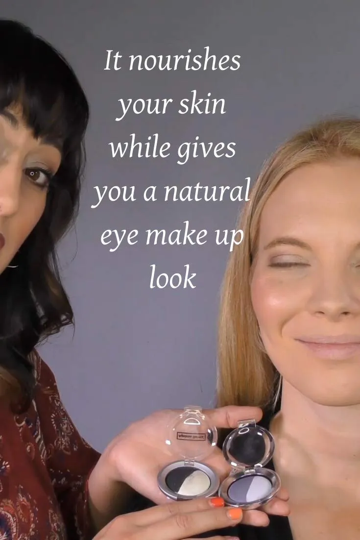 Mineral Creamy Baked Eyeshadow Duo-Vegan Eye shadow (Matte Brown-Matte Nude)