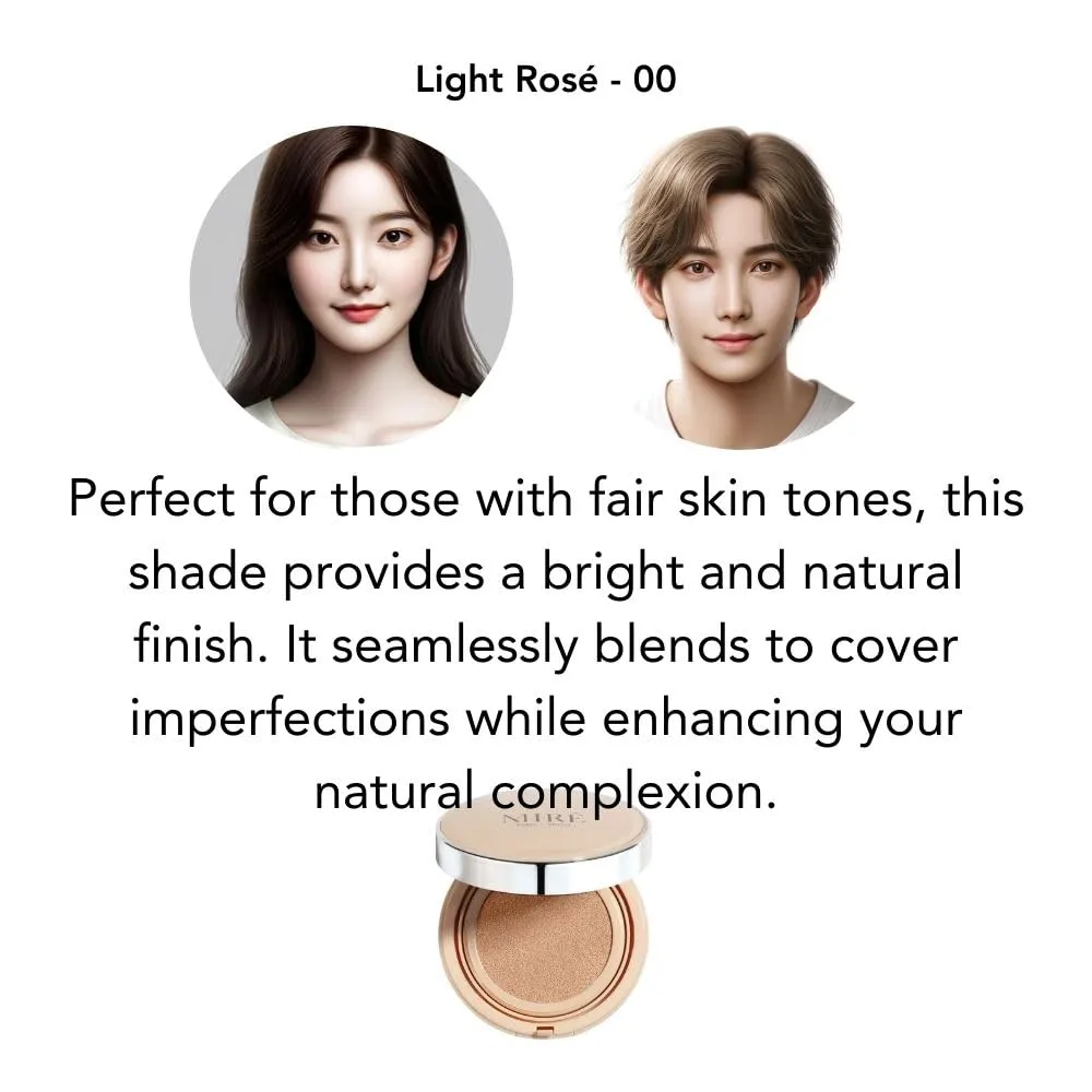 MIRECOSMETICS Velvet Finish All in 1 Cushion Foundation │Long Lasting, Full Coverage for All Skin Types (0.67oz) (03 Doré)