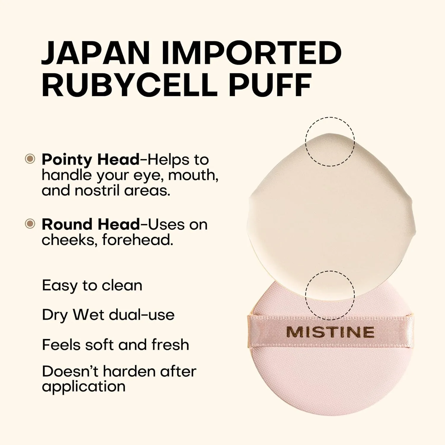 MISTINE Cushion Foundation Breathable Medium Coverage with Satin Finish,Long-Lasting, Oil-Moisture Balance Foundation Makeup,Contains 80% Beauty Serum for Combination Skin,Refill Included,Fair Ivory
