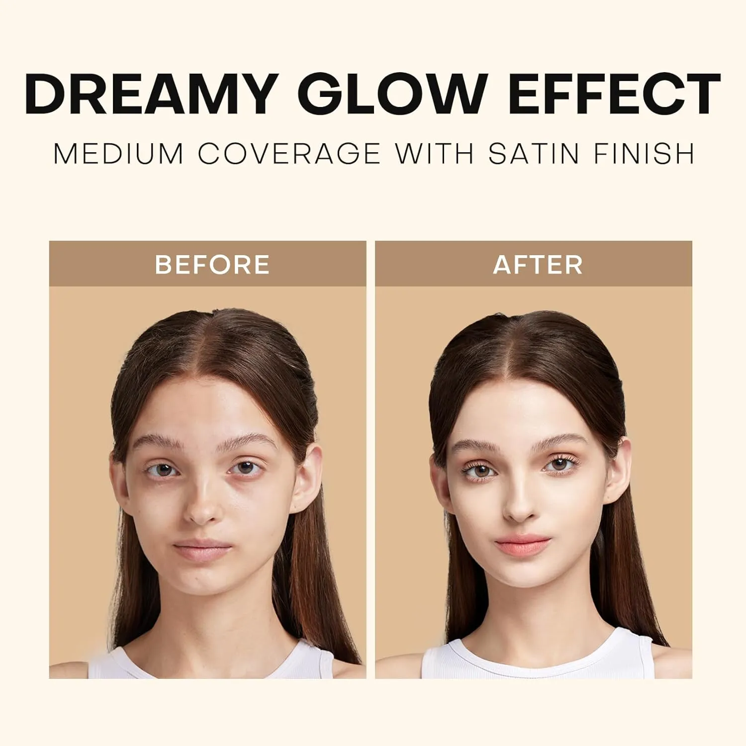 MISTINE Cushion Foundation Breathable Medium Coverage with Satin Finish,Long-Lasting, Oil-Moisture Balance Foundation Makeup,Contains 80% Beauty Serum for Combination Skin,Refill Included,Fair Ivory