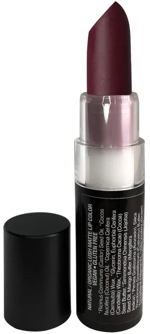 Mom's Secret 100% Natural Matte Lipstick, Organic, Long Lasting, Vegan, Gluten Free, Cruelty Free, Made in the USA, 0.12 oz. (Black Cherry)