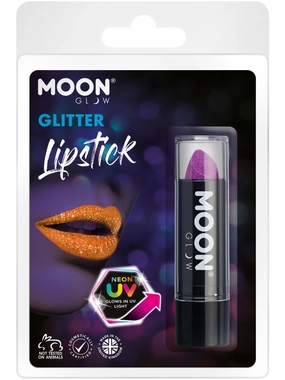Moon Glow - Neon UV Glitter Lipstick, Purple  Wholesale