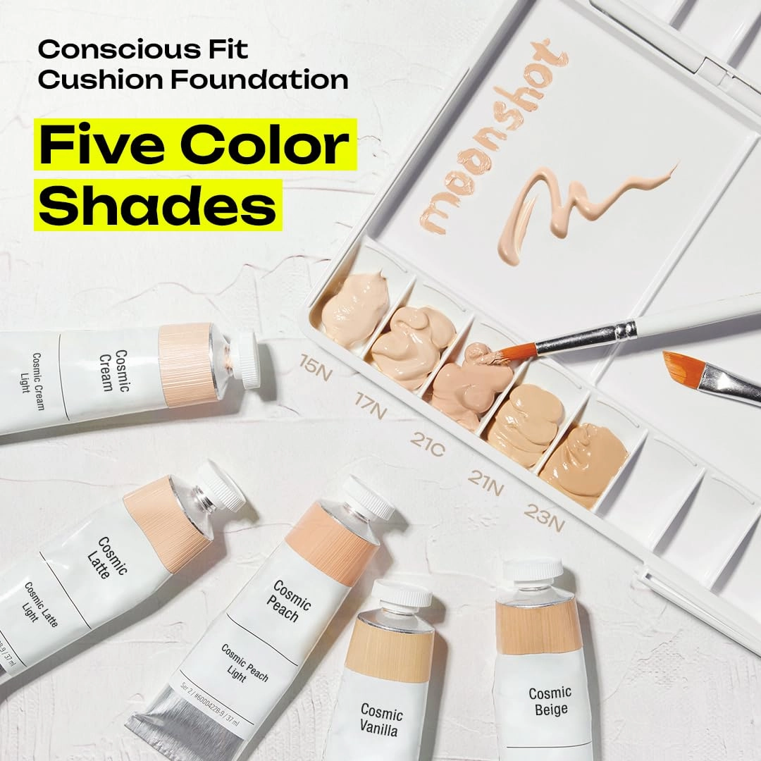 MOONSHOT KOREA Conscious Fit Cushion Foundation 17N Cosmic Latte   (refill) SET (Cosmic Latte, 17N)