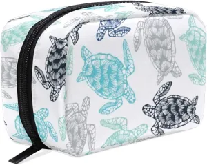 MOYYO Sea Turtles Makeup Bag Portable Cosmetic Organizer Lightweight Travel Toiletry Bag Makeup Cosmetic Case for Women Girls